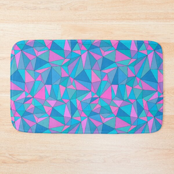 Item preview, 3D Mosaic Triangles Blue Green Pink designed and sold by WeArePear.