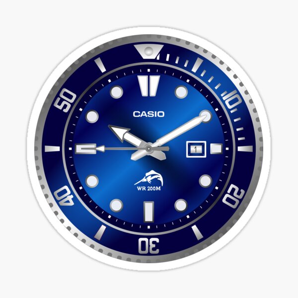 Item preview, Casio Duro Blue Vector designed and sold by RadDadArt.