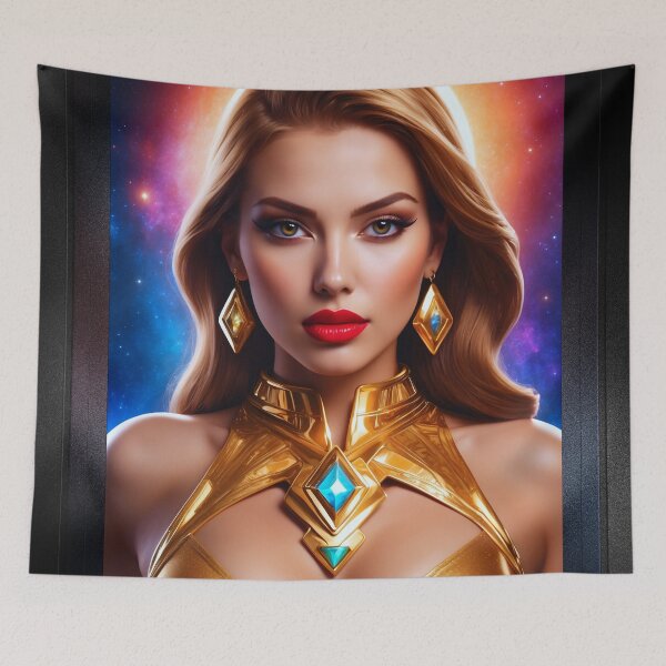 Item preview, An Enchantress Pin Up Girl Poster Art Beautiful AI Concept Art Portrait by Xzendor7 designed and sold by Xzendor7 Digital Art Creations.