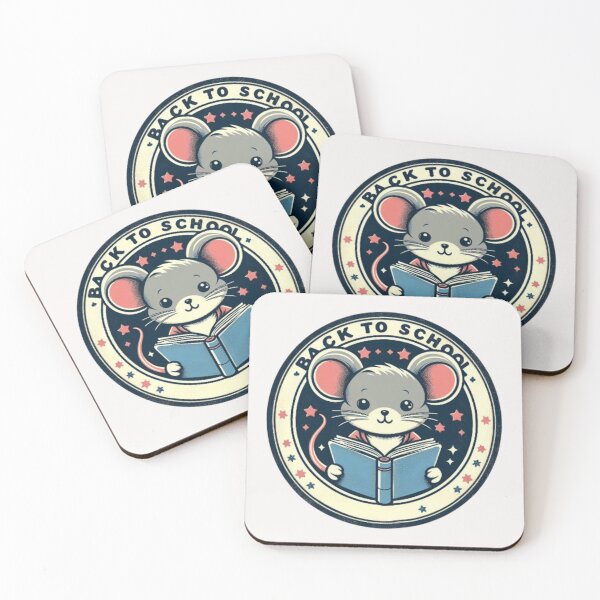 Item preview, Back to school cute mouse reading a book designed and sold by Culmika.