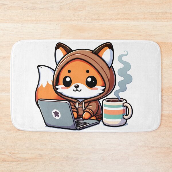 Item preview, Kawaii Foxy Programmer Design | Cute Coding Fox Illustration | Foxy Coder designed and sold by PuffPuffPrint.