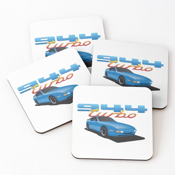 Item preview, Porsche 944 turbo blue illustration designed and sold by blackdogshop.