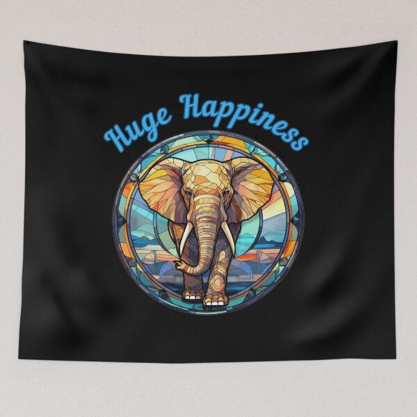 Item preview, Huge Happiness. elephant face designed and sold by ElephantVibes.