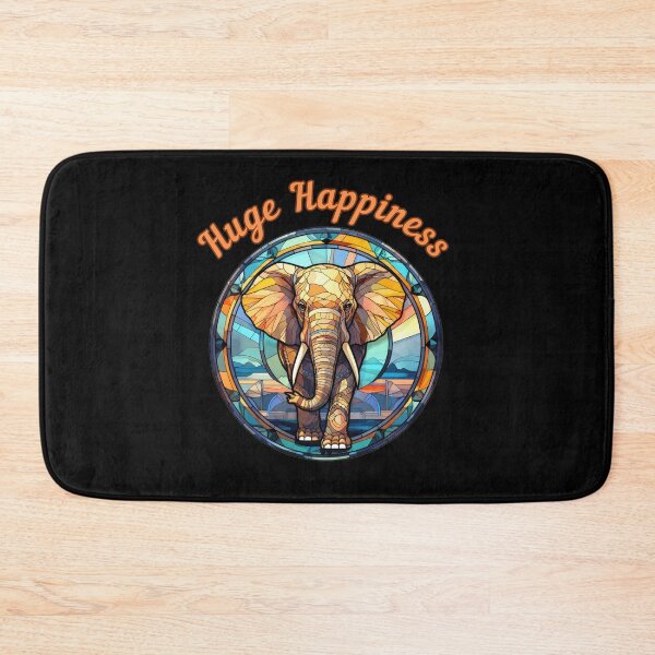 Item preview, Huge Happiness. elephant portrait designed and sold by ElephantVibes.