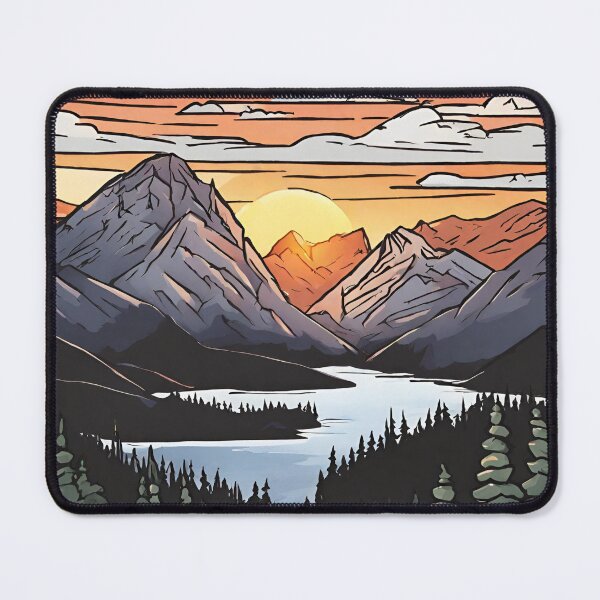Item preview, Cartoon Mountain Sunset  designed and sold by CharmStudio.