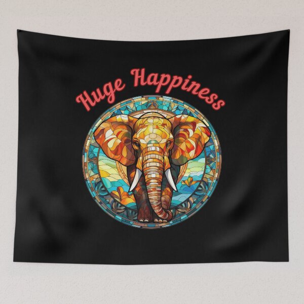 Item preview, Huge Happiness. happy elephant designed and sold by ElephantVibes.
