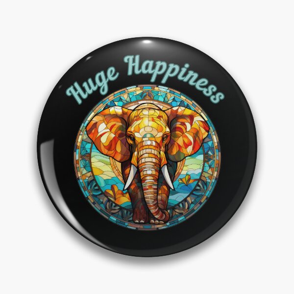 Item preview, Huge Happiness. elephant saying designed and sold by ElephantVibes.