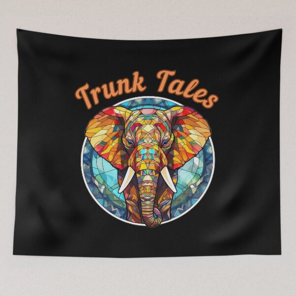 Item preview, Trunk Tales. elephant portrait designed and sold by ElephantVibes.