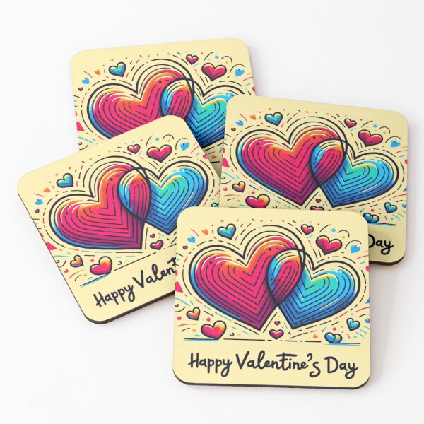 Item preview, Happy Valentine's Day Connected hearts among hearts drawing designed and sold by JaroDesign2023.