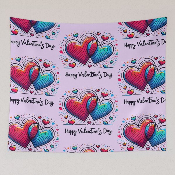 Item preview, Happy Valentine's Day Connected hearts among hearts drawing designed and sold by JaroDesign2023.