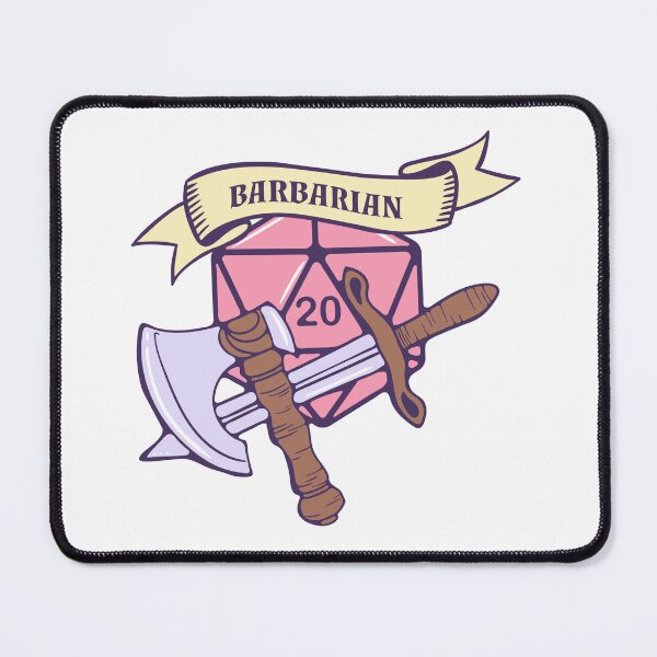 Item preview, DnD Barbarian D20 designed and sold by sunburstrpg.