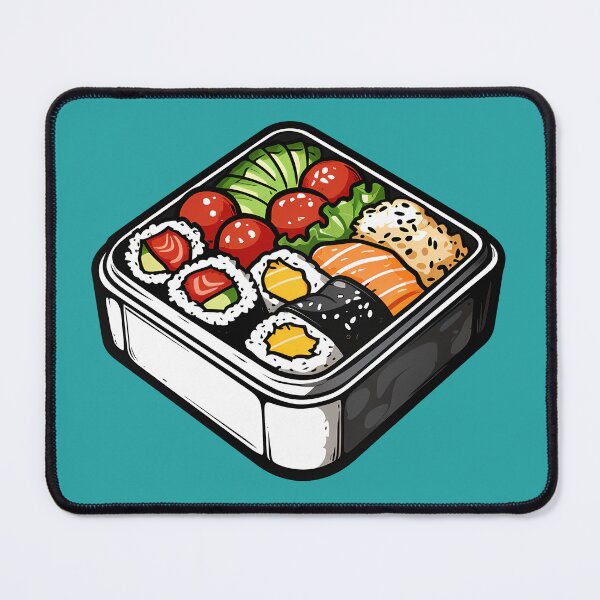 Item preview, Japanese Bento Box Meal Hand Drawn Food Illustration designed and sold by meganohm.