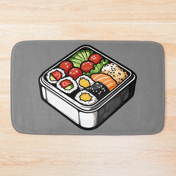 Item preview, Japanese Bento Box Meal Hand Drawn Food Illustration designed and sold by meganohm.