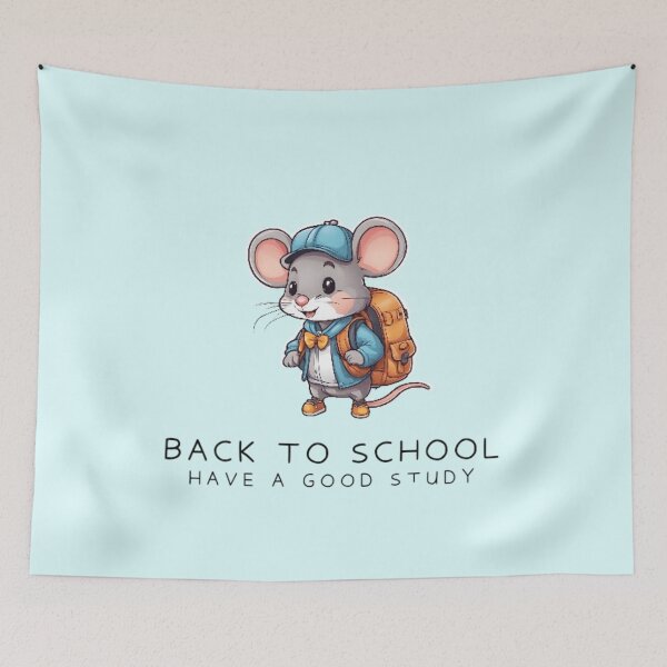 Item preview, Back to school cute mouse reading a book designed and sold by Culmika.
