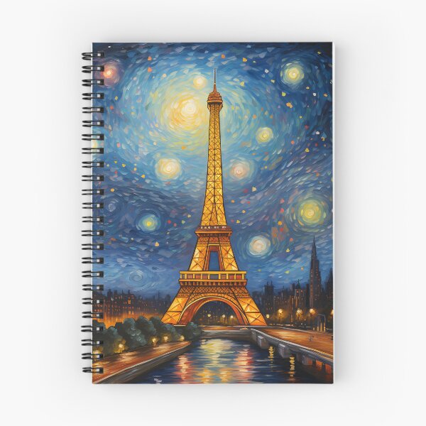 Artikelvorschau, Eiffelturm mit Sternenhimmel entworfen und verkauft von KookyStudioArt.