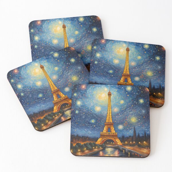 Item preview, Eiffel Tower with Starry Sky designed and sold by KookyStudioArt.
