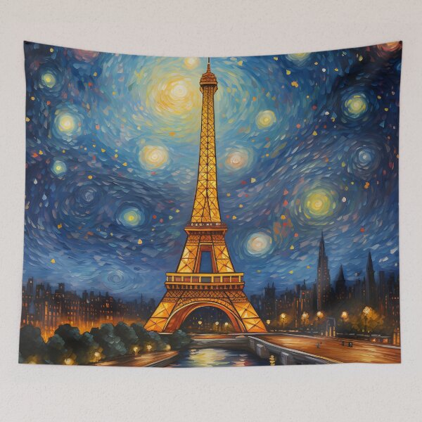 Item preview, Eiffel Tower with Starry Sky designed and sold by KookyStudioArt.