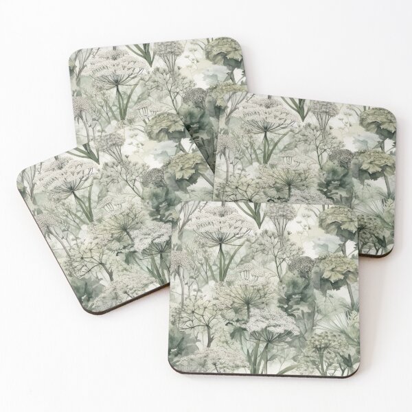 Item preview, hogweed watercolor designed and sold by elegantpaterns.
