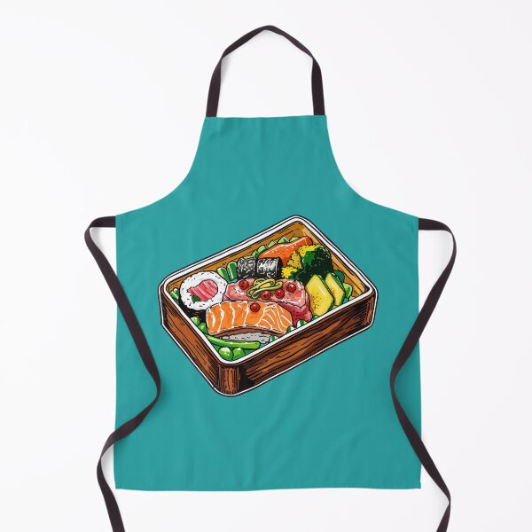 Item preview, Wooden Japanese Bento Box Meal Hand Drawn Food Illustration designed and sold by meganohm.