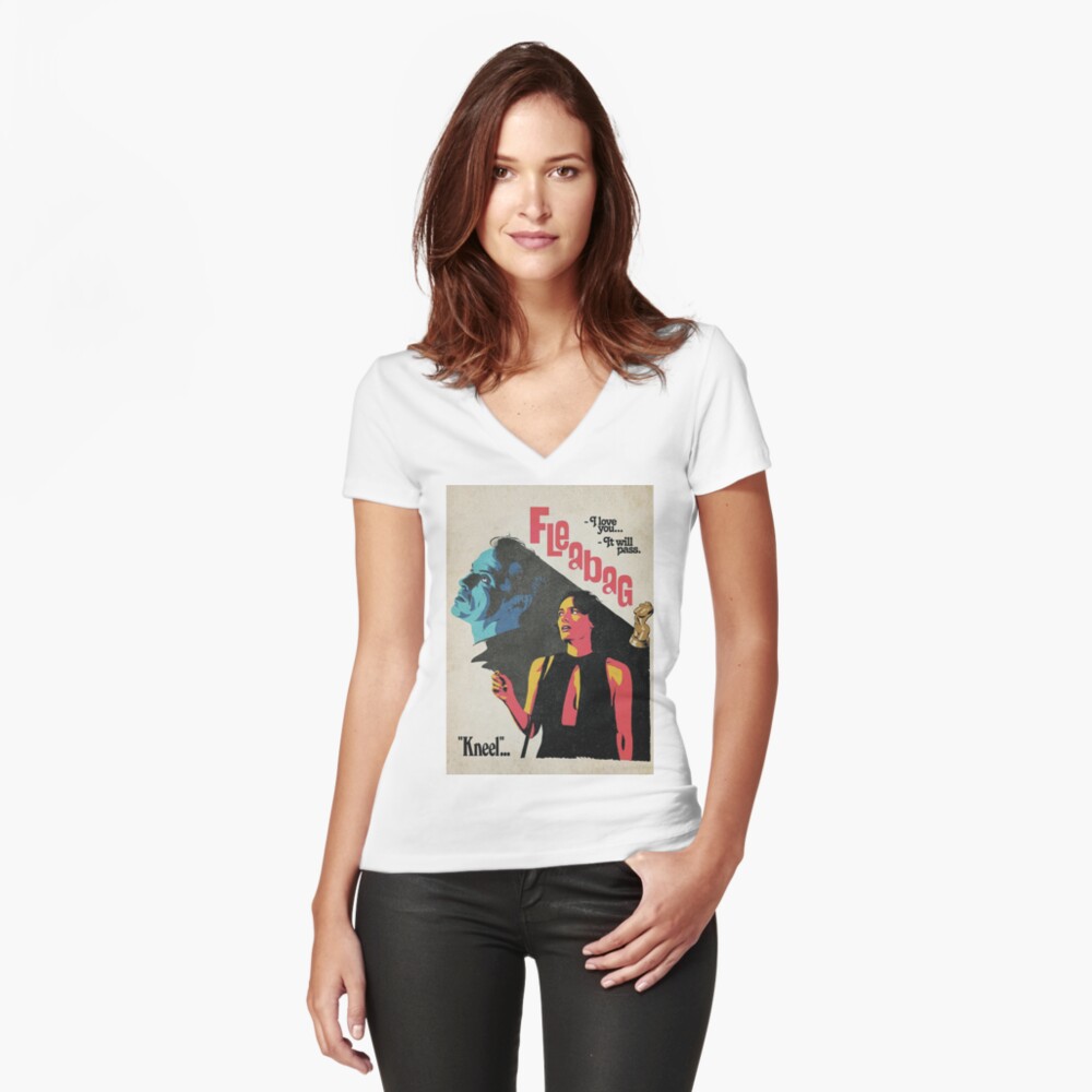 Item preview, Fitted V-Neck T-Shirt designed and sold by rezihomsuha.