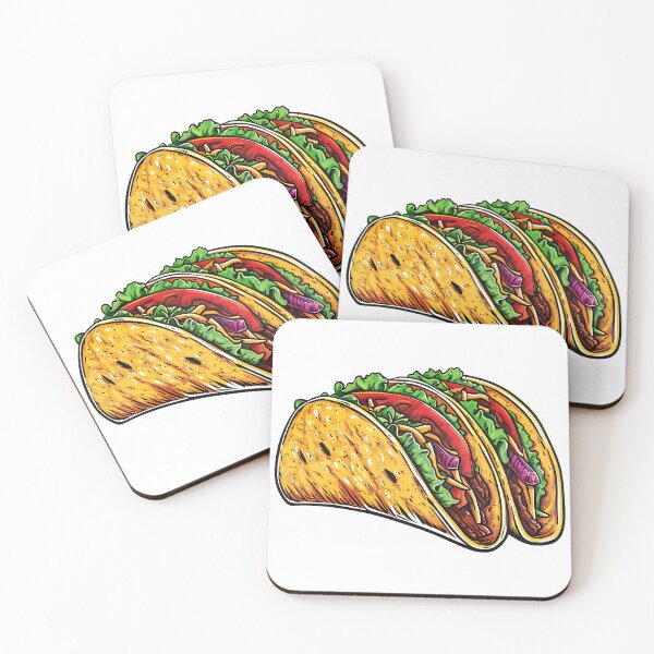 Item preview, Tasty Mexican Taco Meal Hand Drawn Food Illustration designed and sold by meganohm.