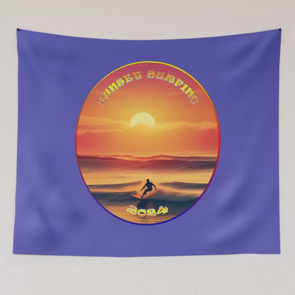 Item preview, Sunset Surfing 2024, Catch those Red Waves. Surfs Up Series.  designed and sold by leyfinder.