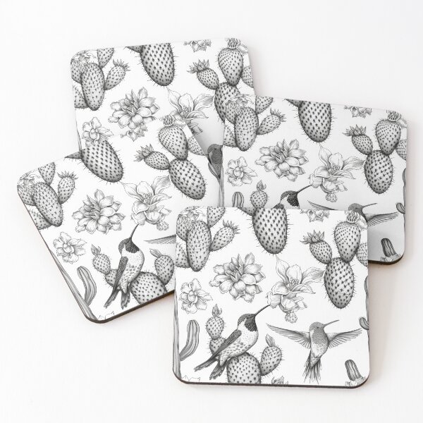 Item preview, Cactus Whimsy: Inked Flora and Feathered Friends designed and sold by cruzjone.