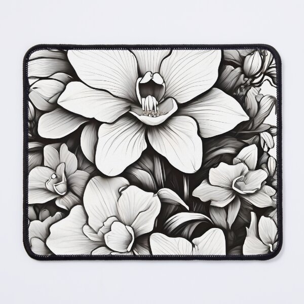 Item preview, Monochrome Orchid Elegance: Timeless Blossoms designed and sold by WAUZ.