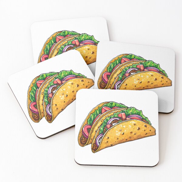 Item preview, Mexican Style Street Taco Meal Hand Drawn Food Illustration designed and sold by meganohm.