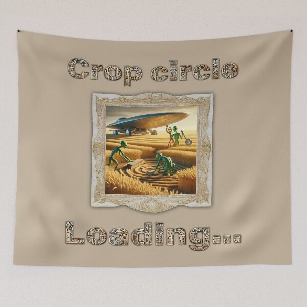 Item preview, Aliens creating crop circles designed and sold by UFOFashionista.