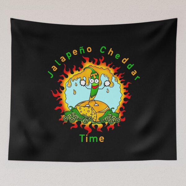 Item preview, Jalapeno Cheddar Time, dancing jalapeno, abstract, cheese designed and sold by MayGreenAbgrall.