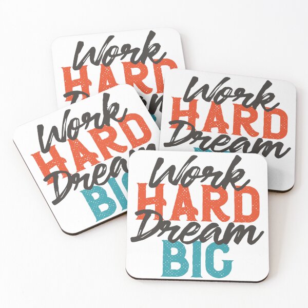 Item preview, Dream Big, Work Hard: Motivational Illustration for Success designed and sold by OpsDesing.