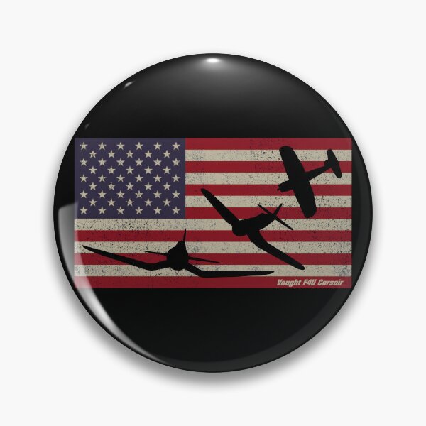 Artikelvorschau, Vought F4U Corsair American WW2 Flugzeug USA Patriotische Flagge entworfen und verkauft von MilitaryMart.