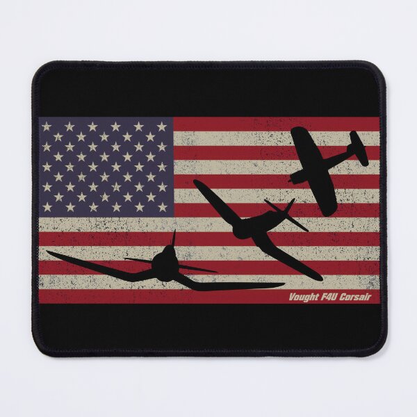 Item preview, Vought F4U Corsair American WW2 Plane USA Patriotic Flag designed and sold by MilitaryMart.