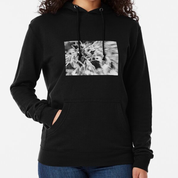 Zoom Burst Black and White Lightweight Hoodie