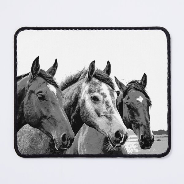 Item preview, Three Black and White Horses designed and sold by KingdomWildlife.