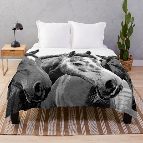 Item preview, Three Black and White Horses designed and sold by KingdomWildlife.