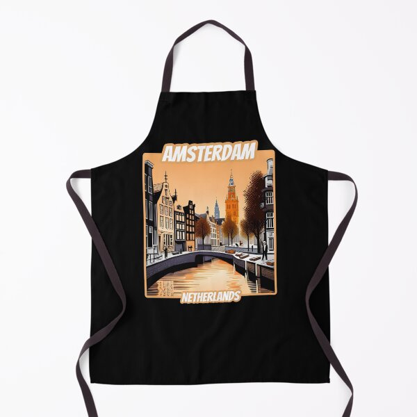 Item preview, Vintage retro Architectural landscape skyline of Amsterdam, Netherlands. Beautiful travel design. designed and sold by Unitepeople.