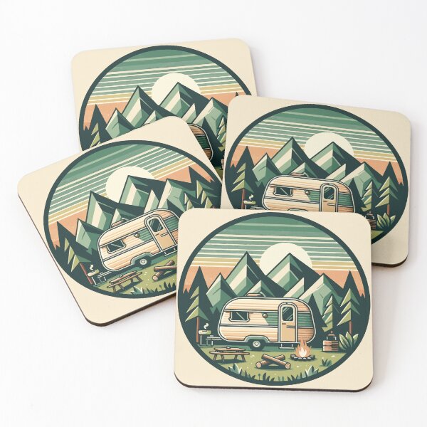 Item preview, Alpine Escape: Vintage Caravan Camping designed and sold by Granola Souls.