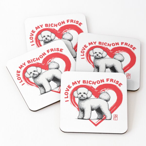 Item preview, I Love My Bichon Frise - I Love my dog - Temperamental dog designed and sold by ArtProjectShop.