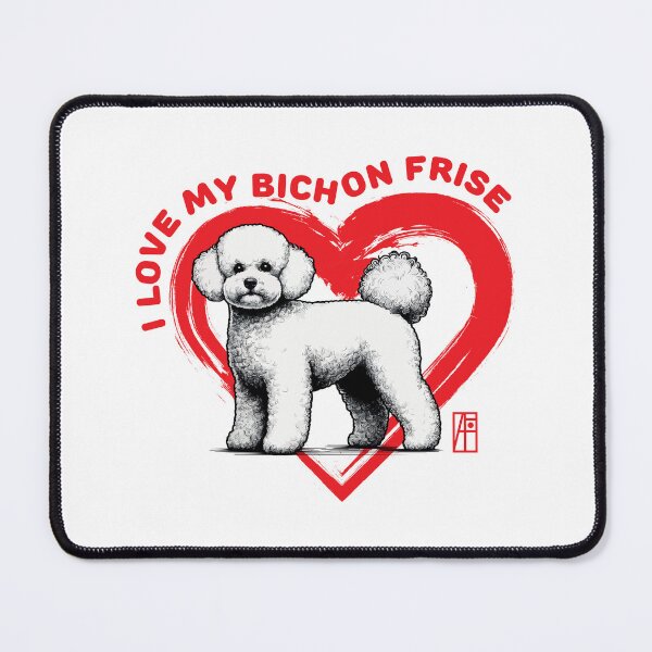 Item preview, I Love My Bichon Frise - I Love my dog - Temperamental dog designed and sold by ArtProjectShop.