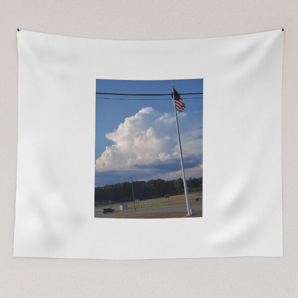 Item preview, American flag blowing in the wind! designed and sold by Beautyoftheout.