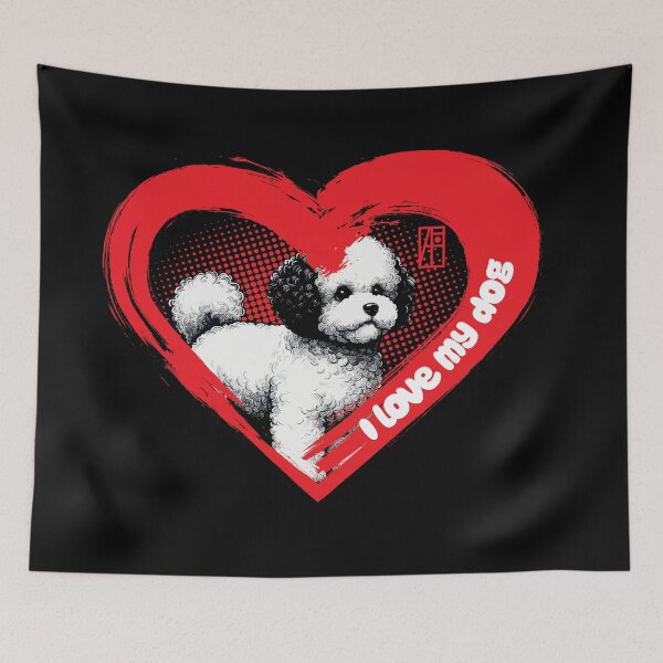 Item preview, I Love My Bichon Frise - Temperamental dog - I Love my dog designed and sold by ArtProjectShop.