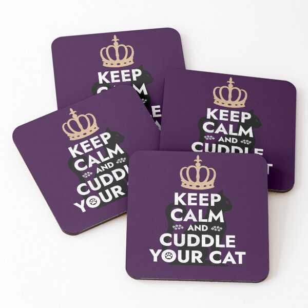 Item preview, Royal Feline Comfort - Keep Calm and Cuddle Your Cat designed and sold by Sir Meow Meow.