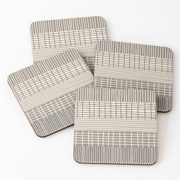 Item preview, Neutral Finnish Patchwork Stripe Pattern designed and sold by kierkegaard.