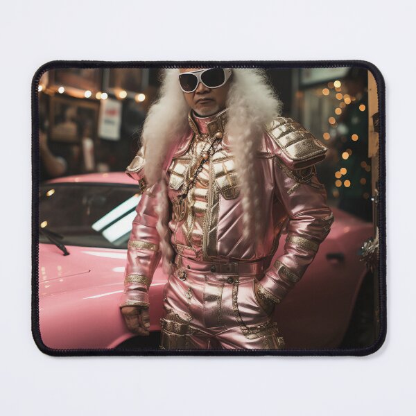 Item preview, Old Bosozoku man in front of his pink car designed and sold by ivanmejia.