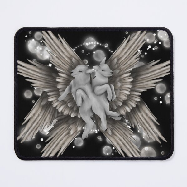 Item preview, conjoined lambs with wings designed and sold by STAYOKJACK.