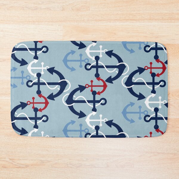Item preview, Anchors Baby blue red navy white designed and sold by christineiris.