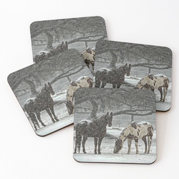 Item preview, Horses Under The Snow designed and sold by KingdomWildlife.