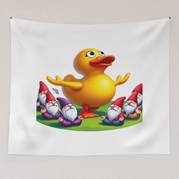 Item preview, Gnomebody Expected a Ducky-led Yoga Revolution! designed and sold by AI-Only Creations.